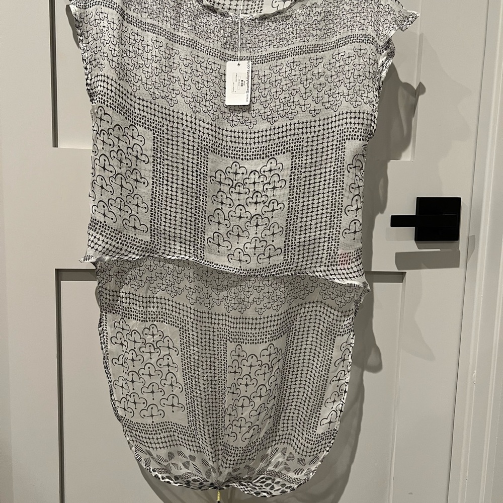 laLESSO Fundo Silk High-Low Silk Top